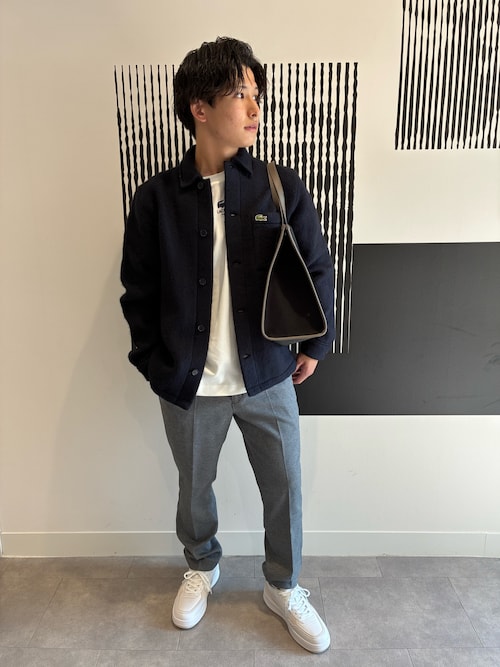 ウールブレンドフェルトオーバーサイズ アウターシャツ（シャツ