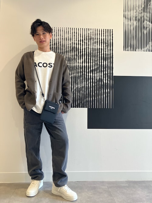 ラコステ　ミラノリブニットカーディガンジャケット　ネイビー　サイズ2（S） ミラノリブニットカーディガンジャケット（カーディガン/ボレロ