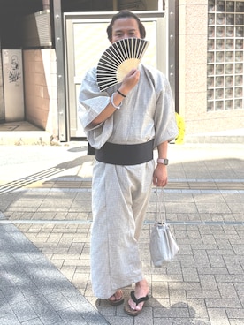 「アイテム（水着/着物・浴衣）」を使った、カメさん（骨格ストレート・メンズ・165cm）の夏コーディネート