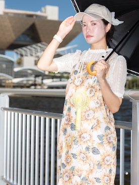 はたさくちゃんさん（骨格ナチュラル・レディース・160cm）の夏コーディネート
