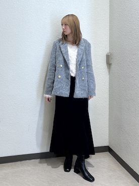 「アイテム（チェスターコート）」を使った、こころさん（レディース・163cm）の秋コーディネート