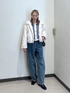 「アイテム（トートバッグ）」を使った、こころさん（レディース・163cm）の秋コーディネート