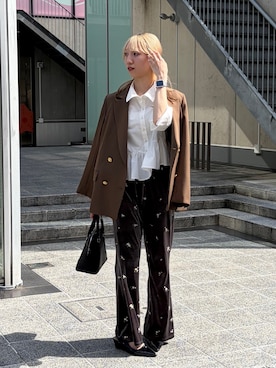 「FREE'S MART（フリーズマート）のアイテム（パンツ）」を使った、こころさん（レディース・163cm）の秋コーディネート