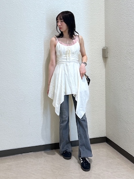 「アイテム（トートバッグ）」を使った、こころさん（レディース・163cm・20代）の夏コーディネート