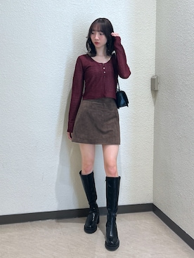 こころさん（骨格ナチュラル・レディース・163cm）の秋コーディネート