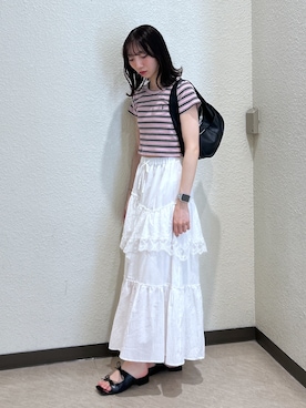「ブルべ夏」｜こころさん（レディース・163cm）の夏コーディネート