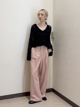 「FREE'S MART（フリーズマート）のアイテム（スラックス）」を使った、こころさん（レディース・163cm）の春コーディネート