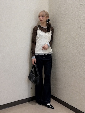 「FREE'S MART（フリーズマート）のアイテム（パンツ）」を使った、こころさん（レディース・163cm）の秋コーディネート