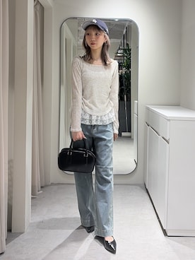 「FREE'S MART（フリーズマート）のアイテム（トップス）」を使った、こころさん（レディース・163cm）の春コーディネート