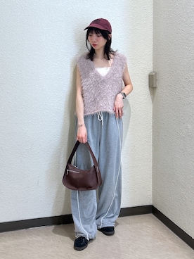「アイテム（キャップ）」を使った、こころさん（レディース・163cm・20代）の夏コーディネート