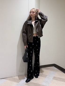 「FREE'S MART（フリーズマート）のアイテム（パンツ）」を使った、こころさん（レディース・163cm）の秋コーディネート
