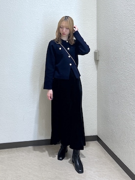 「アイテム（トートバッグ）」を使った、こころさん（レディース・163cm）の秋コーディネート