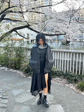 「PAGEBOY（ページボーイ）のアイテム（ジャケット/アウター）」を使った、ちょすさん（レディース・163cm）の春コーディネート