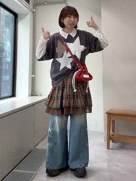 「GRAIN（グレイン）のアイテム」を使った、ひなのさん（レディース・159cm）の春コーディネート