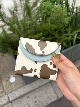 「GRAIN（グレイン）の【GRAIN/グレイン】二つ折りバイカラーウォレット（Wallet、ブラウン系）」を使った、ひなのさん（レディース・159cm）の夏コーディネート