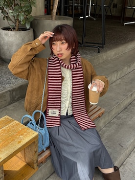 「CIAOPANIC（チャオパニック）のアイテム（スカート）」を使った、ひなのさん（レディース・159cm）の秋コーディネート