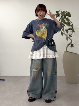 「RePRODUCTION LABEL（リプロダクションレーベル）のアイテム」を使った、ひなのさん（レディース・159cm）の春コーディネート