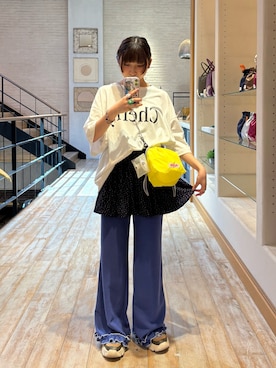 「小花柄」｜ひなのさん（レディース・159cm）の夏コーディネート