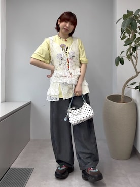 「RePRODUCTION LABEL（リプロダクションレーベル）のアイテム」を使った、ひなのさん（レディース・159cm）の春コーディネート