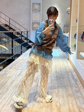 「CIAOPANIC（チャオパニック）のアイテム（スカート）」を使った、ひなのさん（レディース・159cm）の夏コーディネート