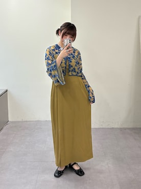 「アイテム（ドレス）」を使った、ひなのさん（レディース・159cm）の秋コーディネート