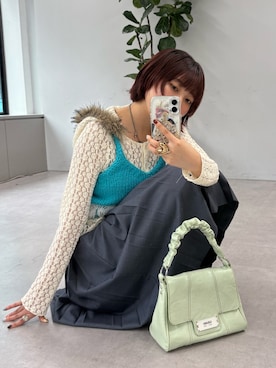 「CIAOPANIC（チャオパニック）のアイテム（スカート）」を使った、ひなのさん（レディース・159cm）の秋コーディネート
