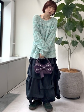 「CIAOPANIC（チャオパニック）のアイテム（スカート）」を使った、ひなのさん（レディース・159cm）の秋コーディネート