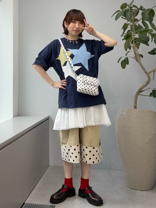 WEB限定】【GRAIN】ステッチ水玉ミニショルダーバッグ（ショルダー