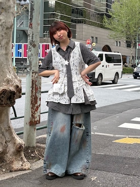 「GRAIN（グレイン）のアイテム」を使った、ひなのさん（レディース・159cm）の春コーディネート