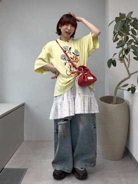 「RePRODUCTION LABEL（リプロダクションレーベル）のアイテム」を使った、ひなのさん（レディース・159cm）の春コーディネート