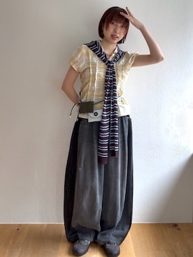 「CIAOPANIC（チャオパニック）のアイテム」を使った、ひなのさん（レディース・159cm）の夏コーディネート