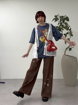 「RePRODUCTION LABEL（リプロダクションレーベル）のアイテム」を使った、ひなのさん（レディース・159cm）の春コーディネート