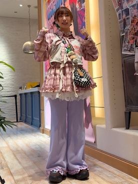 「アイテム（キャミソール）」を使った、ひなのさん（レディース・159cm）の秋コーディネート