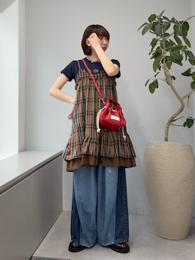 「GRAIN（グレイン）のアイテム」を使った、ひなのさん（レディース・159cm）の春コーディネート
