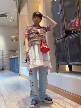 「HELLO.SANFRANCISCO（ハローサンフランシスコ）のアイテム」を使った、ひなのさん（レディース・159cm）の夏コーディネート