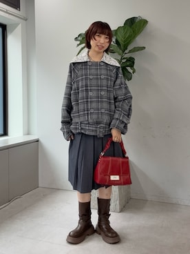 「CIAOPANIC（チャオパニック）のアイテム（スカート）」を使った、ひなのさん（レディース・159cm）の秋コーディネート