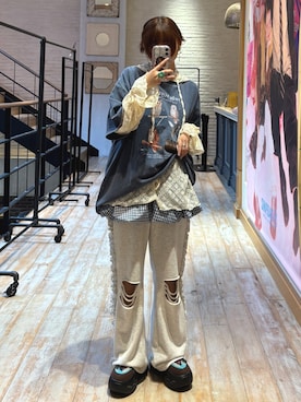 「CIAOPANIC（チャオパニック）のアイテム」を使った、ひなのさん（レディース・159cm）の秋コーディネート