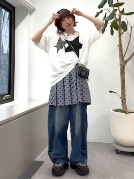 「GRAIN（グレイン）のアイテム」を使った、ひなのさん（レディース・159cm）の春コーディネート