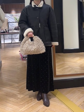 「apart by lowrys」｜「アイテム（その他アウター）」を使った、ひぃ(588)さん（レディース・162cm）の冬コーディネート