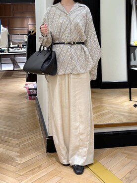 「A part by（アパートバイ）のヒールローファー（ローファー）」を使った、ひぃ(588)さん（レディース・162cm）の春コーディネート