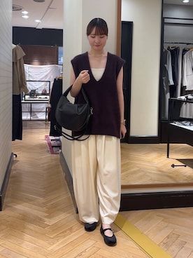 「おでかけ」｜「アイテム（バレエシューズ）」を使った、ひぃ(588)さん（レディース・162cm）の秋コーディネート