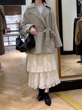 「A part by（アパートバイ）のメタルパーツパンプス（パンプス、ブラック系）」を使った、ひぃ(588)さん（レディース・162cm）の秋コーディネート