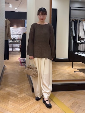 「おでかけ」｜「アイテム（バレエシューズ）」を使った、ひぃ(588)さん（レディース・162cm）の秋コーディネート