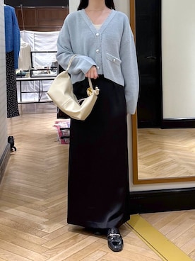 「A part by（アパートバイ）のヒールローファー（ローファー）」を使った、ひぃ(588)さん（レディース・162cm）の春コーディネート