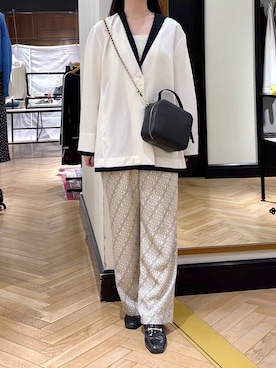 「A part by（アパートバイ）のヒールローファー（ローファー）」を使った、ひぃ(588)さん（レディース・162cm）の春コーディネート