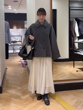 「アイテム（ステンカラーコート）」を使った、ひぃ(588)さん（レディース・162cm・20代）の秋コーディネート