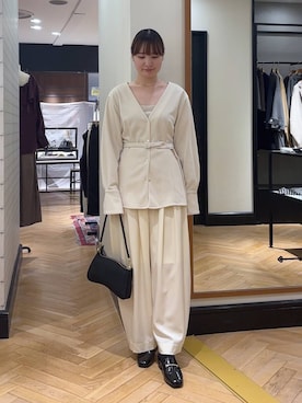 「アイテム（ノーカラージャケット）」を使った、ひぃ(588)さん（レディース・162cm・20代）の秋コーディネート