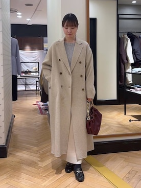 「おでかけ」｜「アイテム（チェスターコート）」を使った、ひぃ(588)さん（レディース・162cm）の秋コーディネート