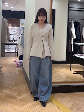 「アイテム（ノーカラージャケット）」を使った、ひぃ(588)さん（レディース・162cm）の秋コーディネート