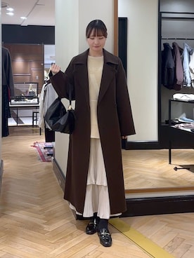 「アイテム（ステンカラーコート）」を使った、ひぃ(588)さん（レディース・162cm）の秋コーディネート